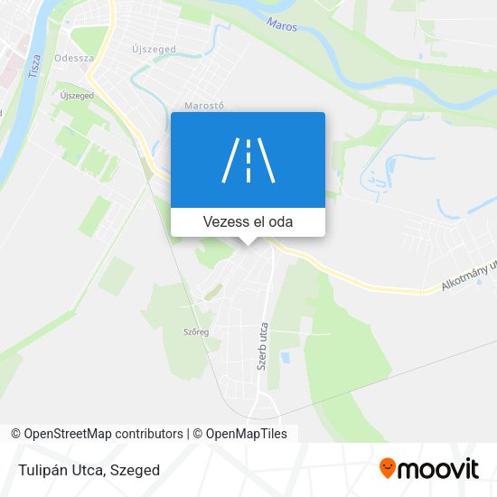 Tulipán Utca térkép