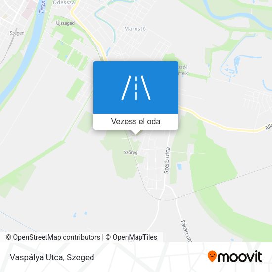 Vaspálya Utca térkép