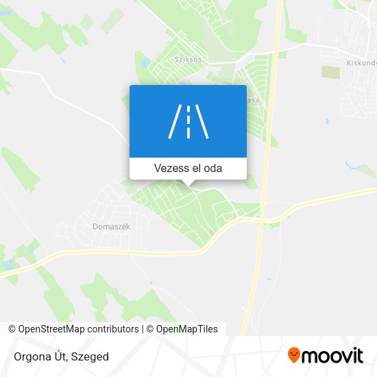 Orgona Út térkép