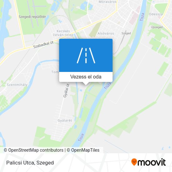 Palicsi Utca térkép