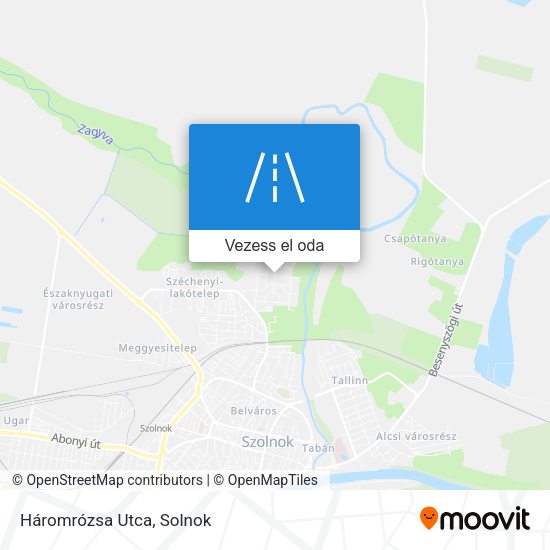 Háromrózsa Utca térkép