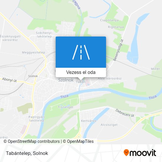 Tabántelep térkép