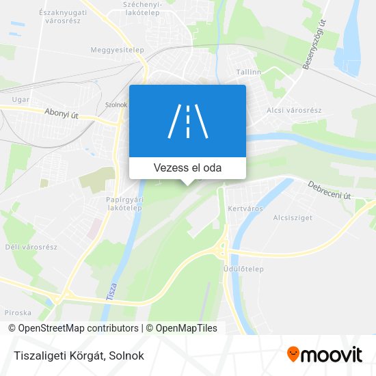 Tiszaligeti Körgát térkép