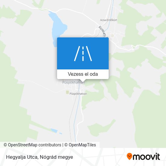 Hegyalja Utca térkép