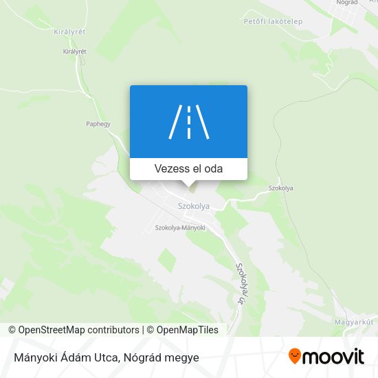 Mányoki Ádám Utca térkép