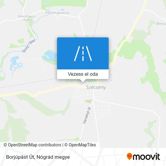 Borjúpást Út térkép