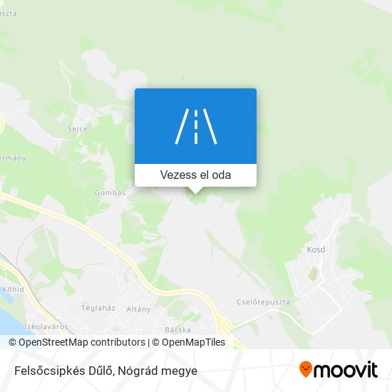 Felsőcsipkés Dűlő térkép