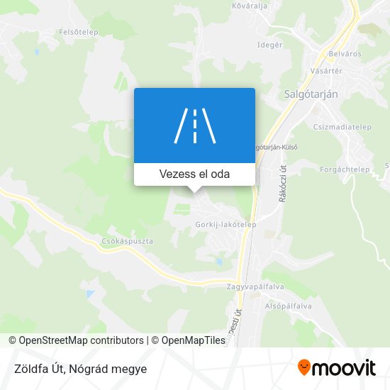 Zöldfa Út térkép