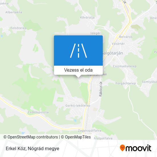 Erkel Köz térkép