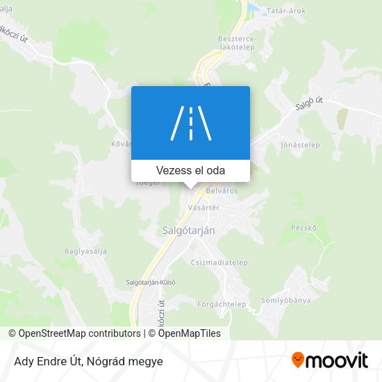 Ady Endre Út térkép