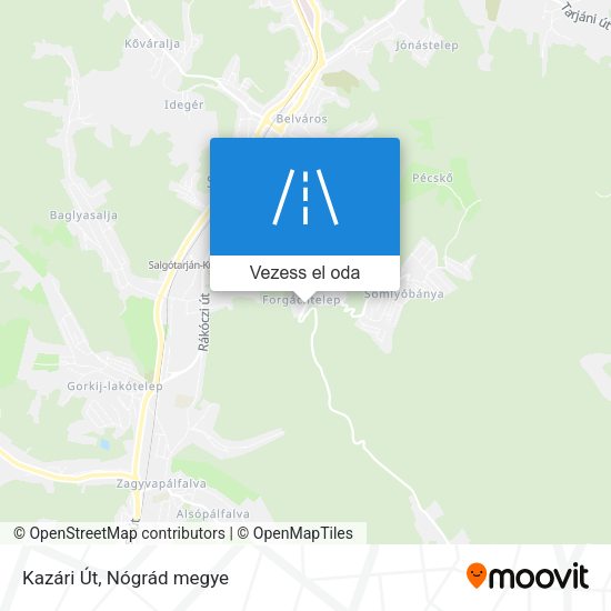 Kazári Út térkép