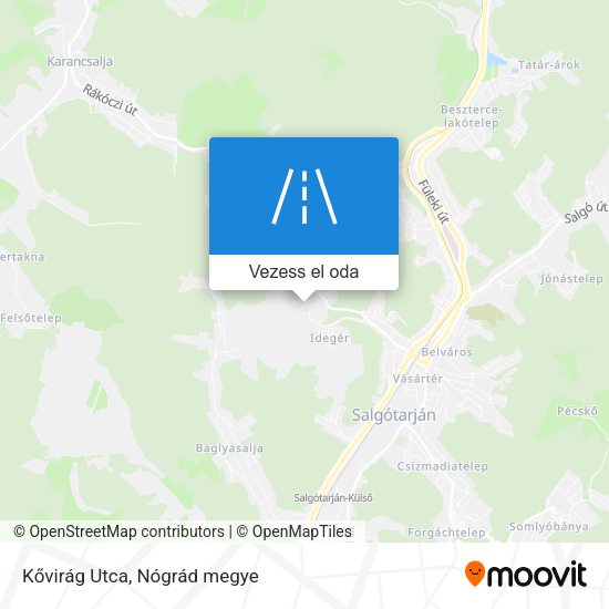 Kővirág Utca térkép