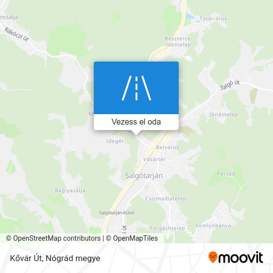 Kővár Út térkép
