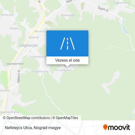 Nefelejcs Utca térkép