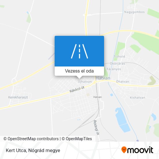 Kert Utca térkép