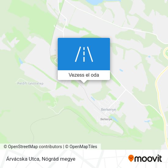 Árvácska Utca térkép
