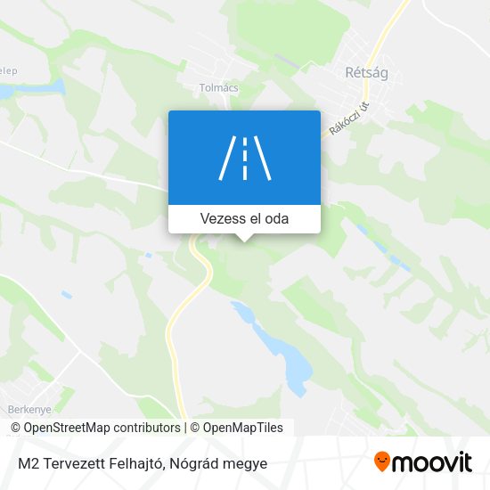 M2 Tervezett Felhajtó térkép