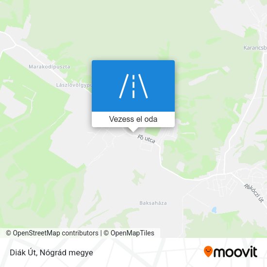 Diák Út térkép