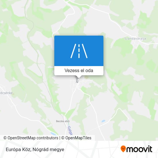Európa Köz térkép
