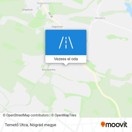 Temető Utca térkép
