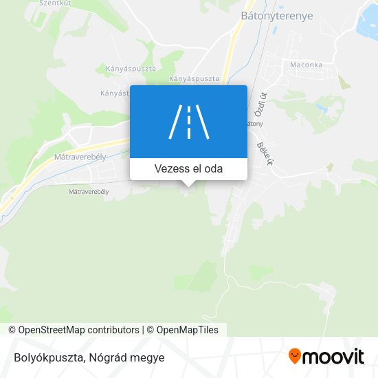 Bolyókpuszta térkép