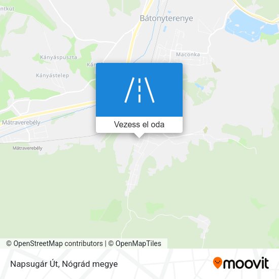 Napsugár Út térkép