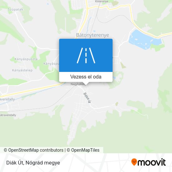 Diák Út térkép