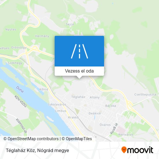 Téglaház Köz térkép