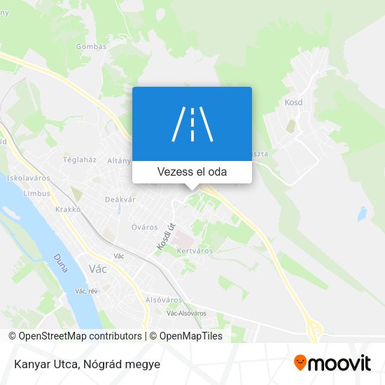 Kanyar Utca térkép