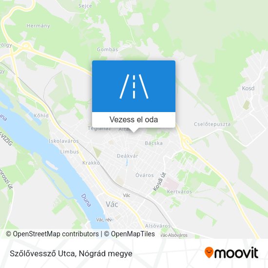 Szőlővessző Utca térkép