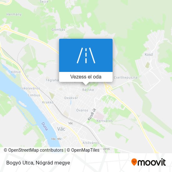 Bogyó Utca térkép