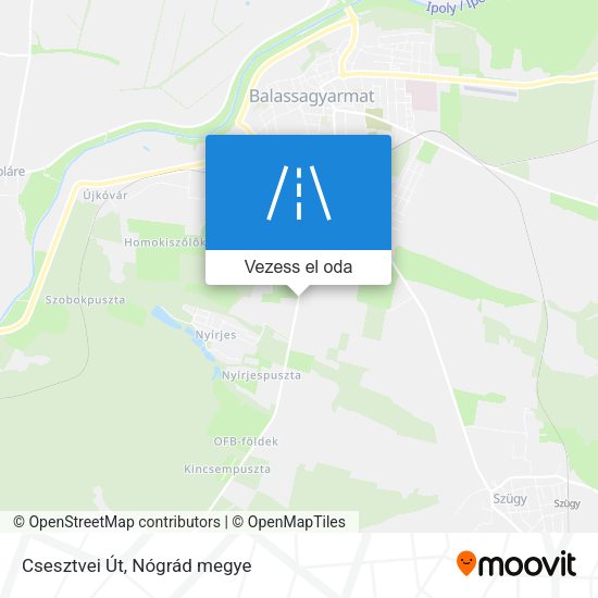 Csesztvei Út térkép