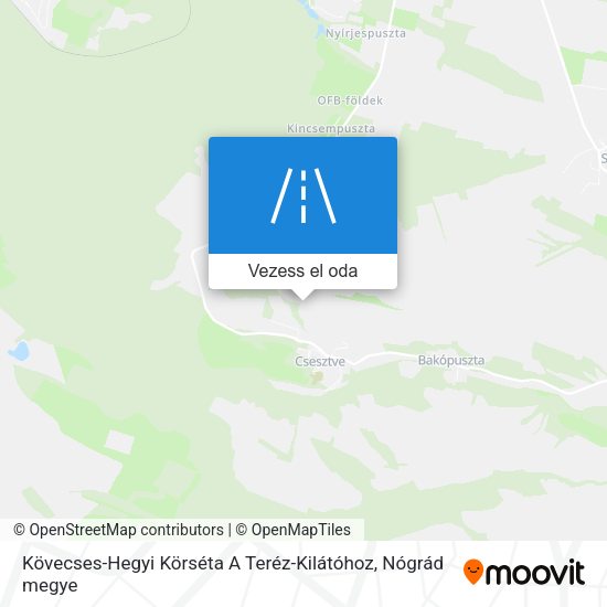 Kövecses-Hegyi Körséta A Teréz-Kilátóhoz térkép