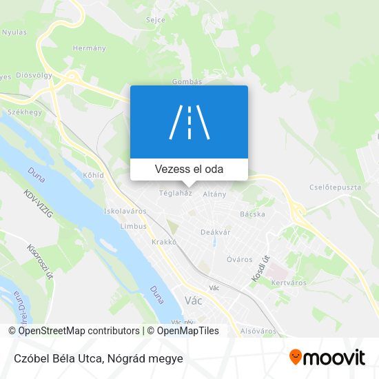 Czóbel Béla Utca térkép