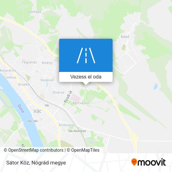 Sátor Köz térkép