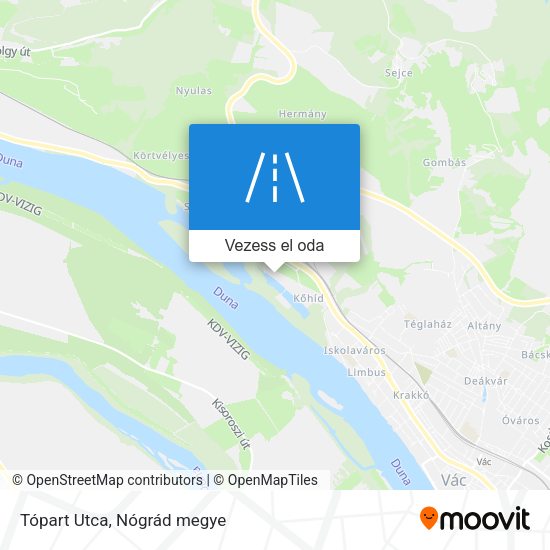 Tópart Utca térkép