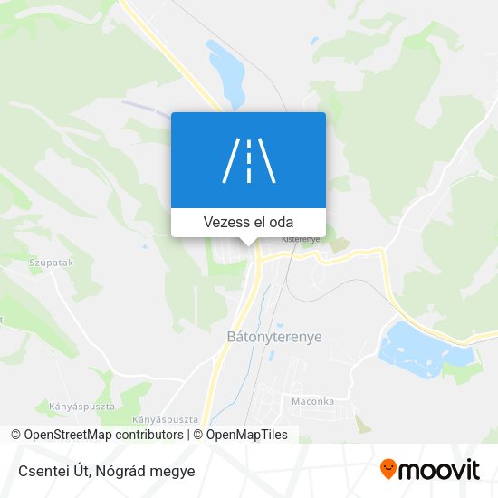 Csentei Út térkép