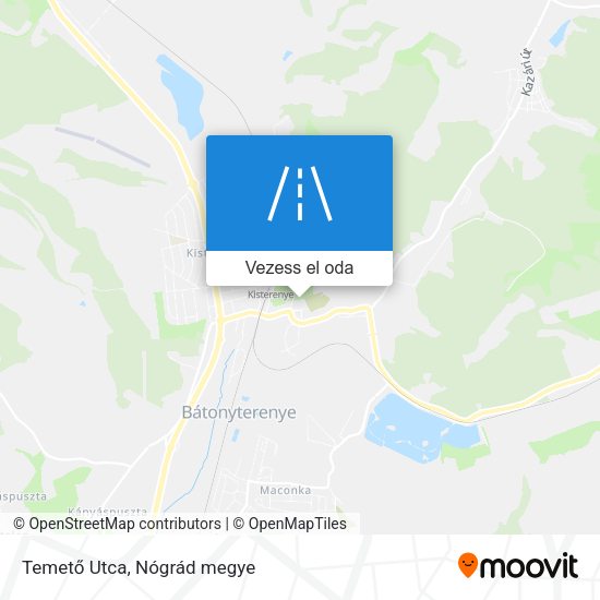 Temető Utca térkép