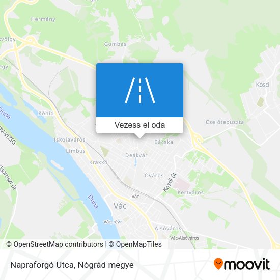 Napraforgó Utca térkép