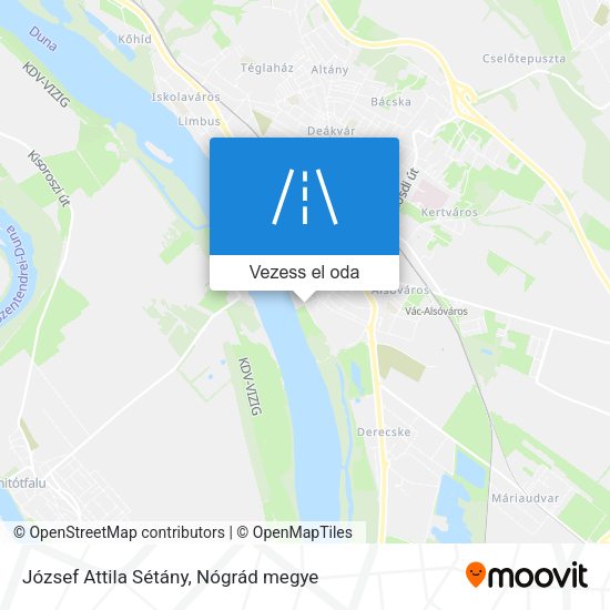 József Attila Sétány térkép