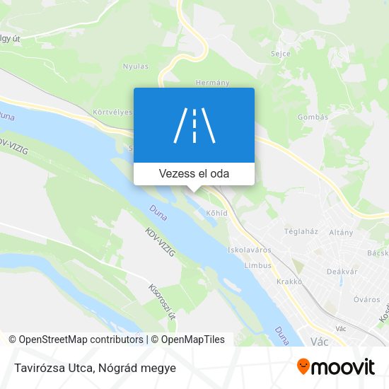 Tavirózsa Utca térkép