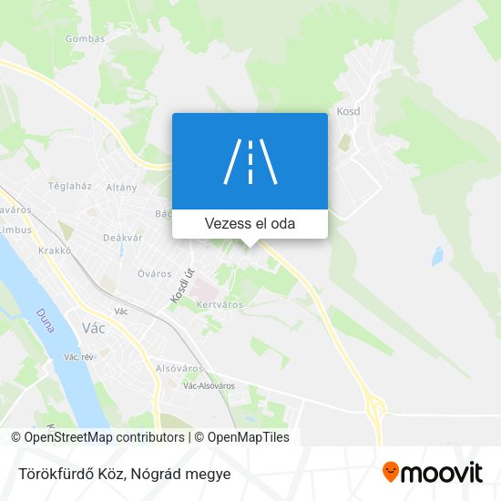 Törökfürdő Köz térkép