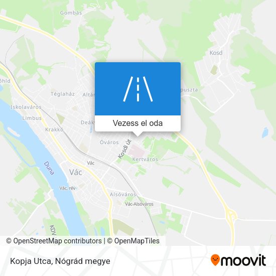 Kopja Utca térkép