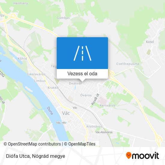Diófa Utca térkép