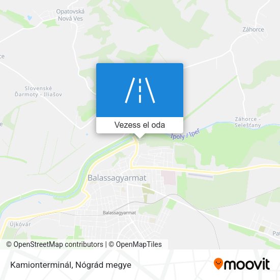 Kamionterminál térkép