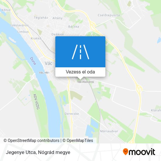 Jegenye Utca térkép
