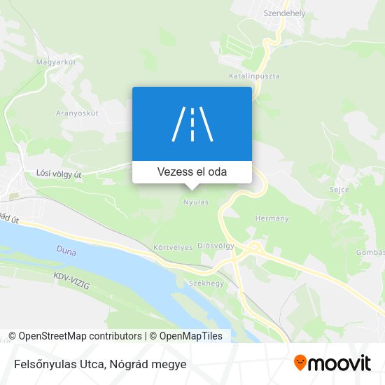 Felsőnyulas Utca térkép