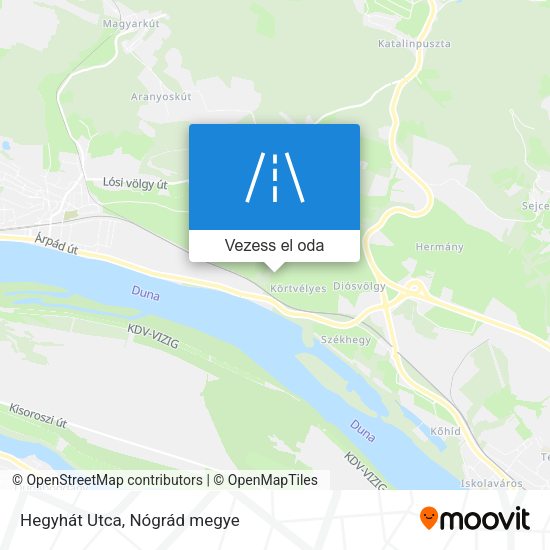 Hegyhát Utca térkép