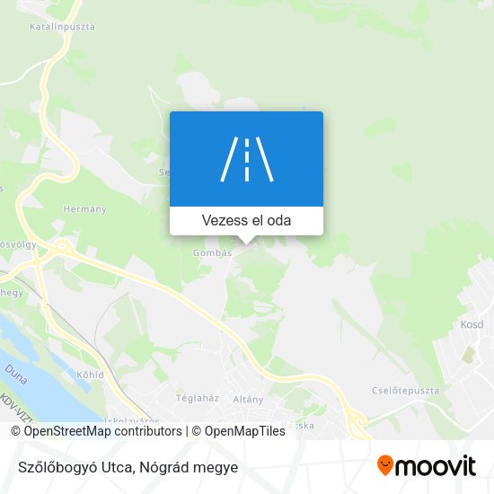 Szőlőbogyó Utca térkép