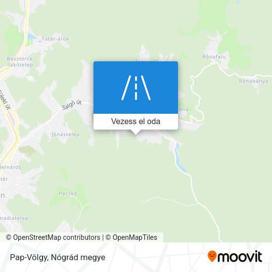 Pap-Völgy térkép